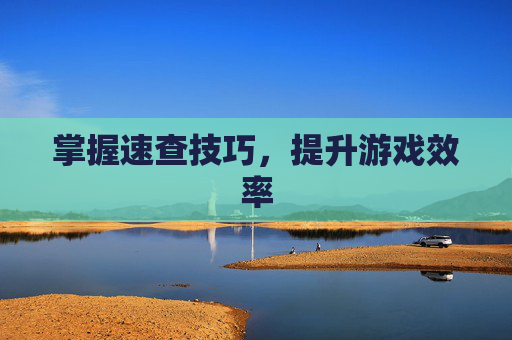 掌握速查技巧，提升游戏效率