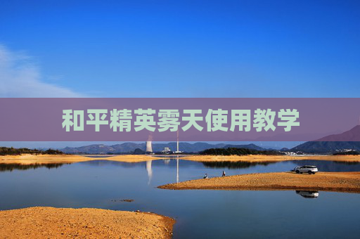 和平精英雾天使用教学 和平精英雾天使用教学